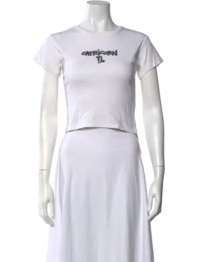 Pre-owned Réalisation Par Graphic Print Crew Neck T-shirt In White