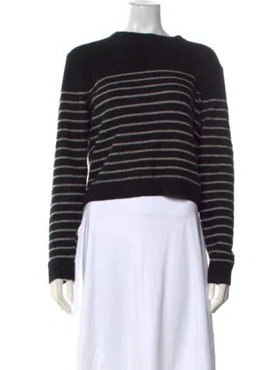 Pre-owned Réalisation Par Merino Wool Striped Sweater In Black