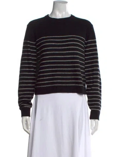 Pre-owned Réalisation Par Merino Wool Striped Sweater In Black