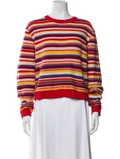 Pre-owned Réalisation Par Merino Wool Striped Sweater In Red