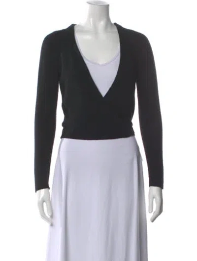 Pre-owned Réalisation Par Merino Wool V-neck Sweater In Gray