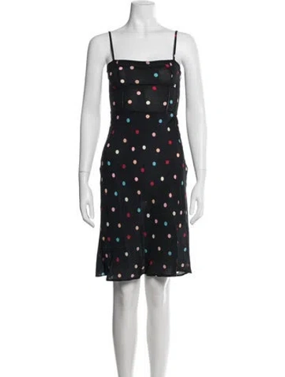 Pre-owned Réalisation Par Polka Dot Print Mini Dress In Black