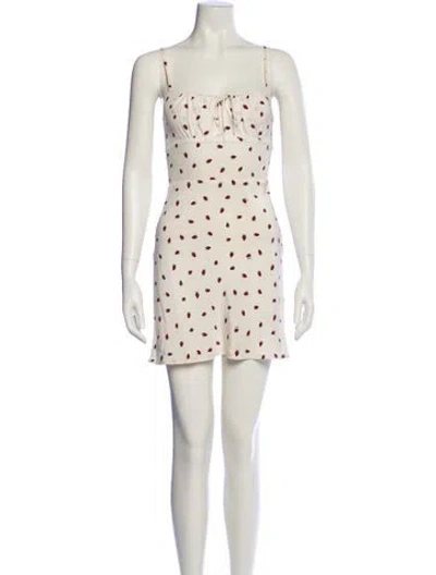 Pre-owned Réalisation Par Polka Dot Print Mini Dress In Neutral