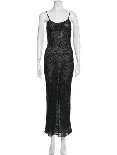 Pre-owned Réalisation Par Printed Long Dress In Black