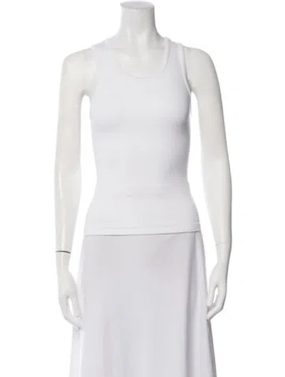 Pre-owned Réalisation Par Scoop Neck Sleeveless Top In White