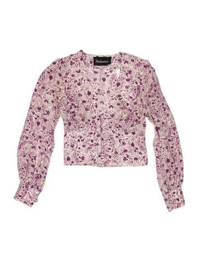 Pre-owned Réalisation Par Silk Floral Print Blouse In Multi