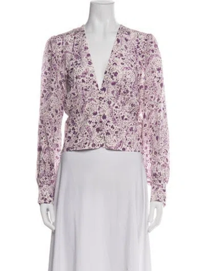 Pre-owned Réalisation Par Silk Floral Print Blouse In Multi