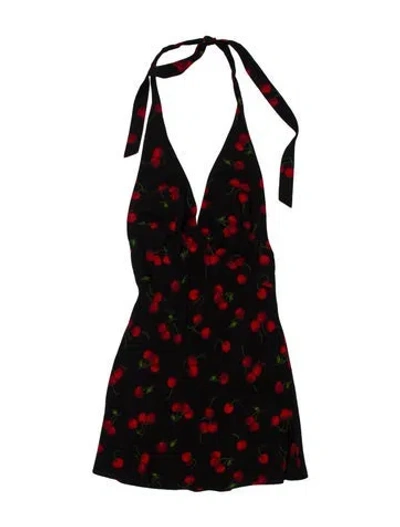 Pre-owned Réalisation Par Silk Floral Print Crop Top In Black
