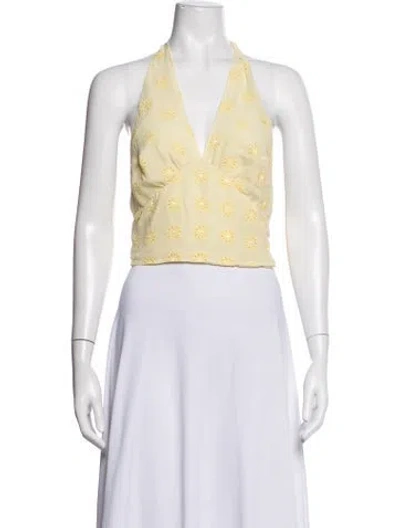 Pre-owned Réalisation Par Silk Floral Print Top In Multicolor