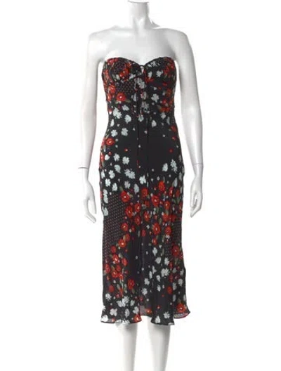 Pre-owned Réalisation Par Silk Knee-length Dress In Black