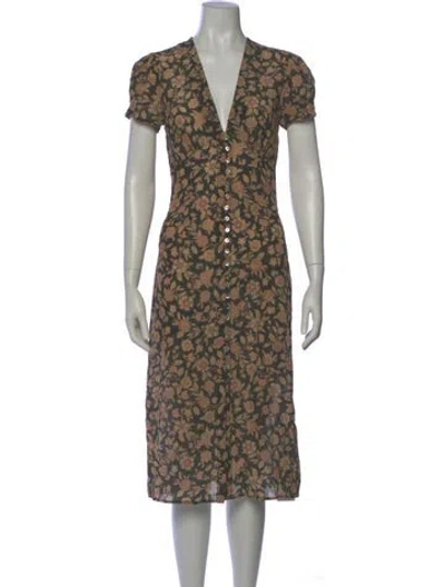 Pre-owned Réalisation Par Silk Knee-length Dress In Black
