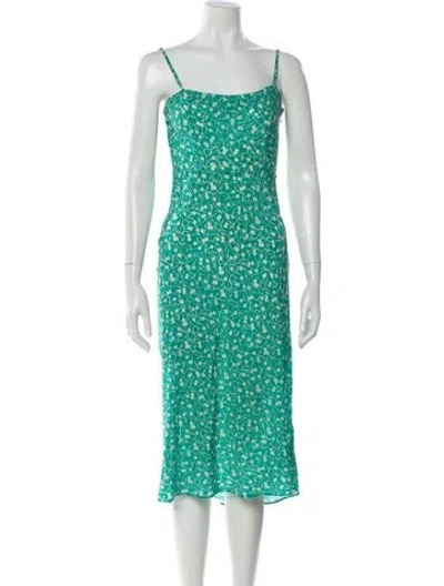 Pre-owned Réalisation Par Silk Knee-length Dress In Green