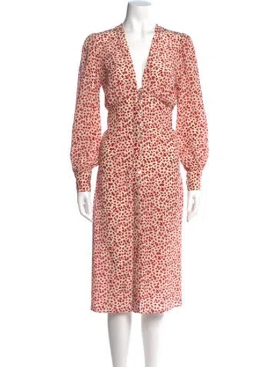 Pre-owned Réalisation Par Silk Knee-length Dress In White