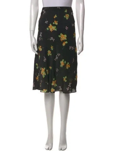 Pre-owned Réalisation Par Silk Knee-length Skirt In Black