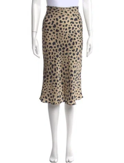 Pre-owned Réalisation Par Silk Knee-length Skirt In Brown