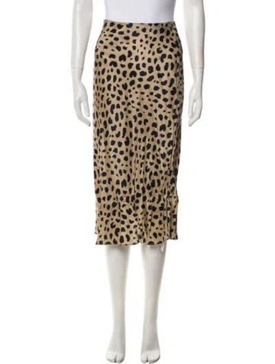 Pre-owned Réalisation Par Silk Knee-length Skirt In Brown