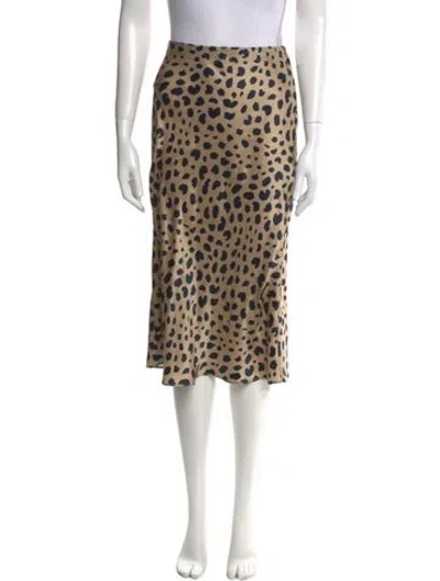 Pre-owned Réalisation Par Silk Knee-length Skirt In Brown