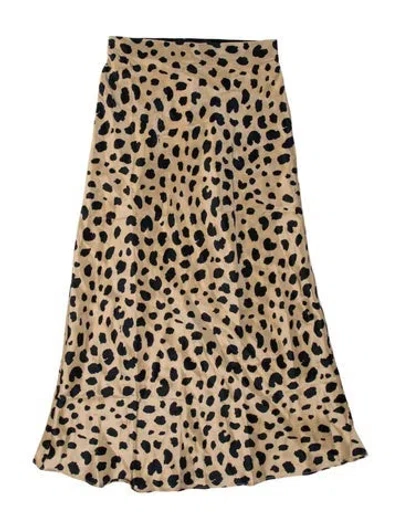 Pre-owned Réalisation Par Silk Knee-length Skirt In Brown