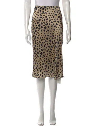 Pre-owned Réalisation Par Silk Knee-length Skirt In Brown