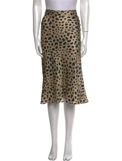 Pre-owned Réalisation Par Silk Knee-length Skirt In Neutral