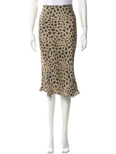 Pre-owned Réalisation Par Silk Knee-length Skirt In Neutral