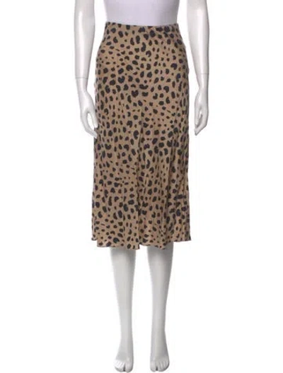 Pre-owned Réalisation Par Silk Knee-length Skirt In Neutral