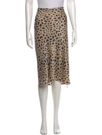 Pre-owned Réalisation Par Silk Knee-length Skirt In Neutral