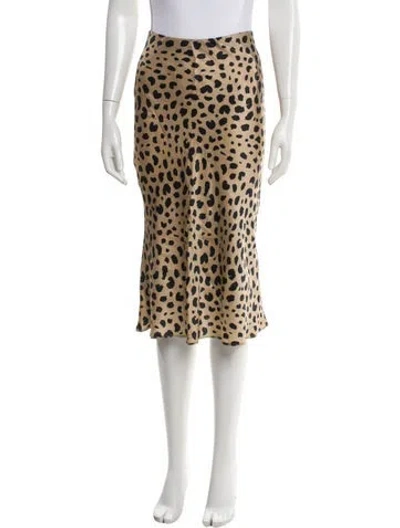 Pre-owned Réalisation Par Silk Knee-length Skirt In Neutral