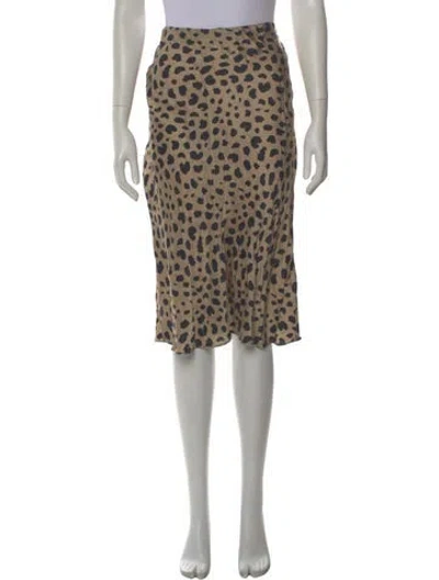 Pre-owned Réalisation Par Silk Knee-length Skirt In Neutral