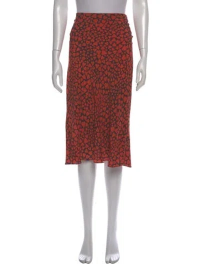 Pre-owned Réalisation Par Silk Knee-length Skirt In Red