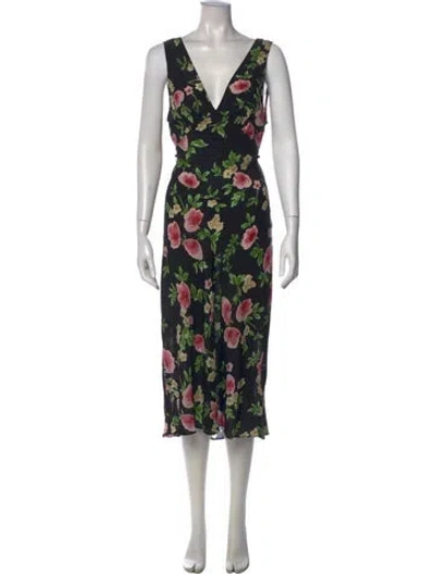 Pre-owned Réalisation Par Silk Long Dress In Black
