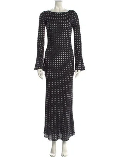 Pre-owned Réalisation Par Silk Long Dress In Black