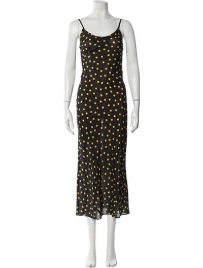 Pre-owned Réalisation Par Silk Long Dress In Black