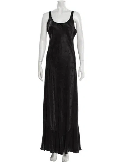 Pre-owned Réalisation Par Silk Long Dress In Black