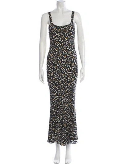 Pre-owned Réalisation Par Silk Long Dress In Black