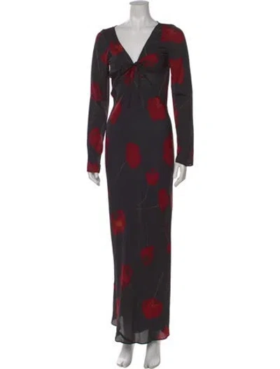 Pre-owned Réalisation Par Silk Long Dress In Black