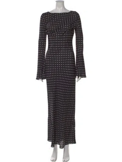 Pre-owned Réalisation Par Silk Long Dress In Black