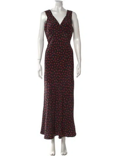 Pre-owned Réalisation Par Silk Long Dress In Black