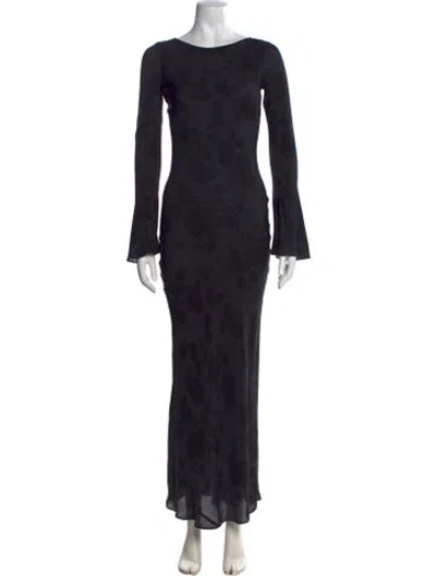 Pre-owned Réalisation Par Silk Long Dress In Black