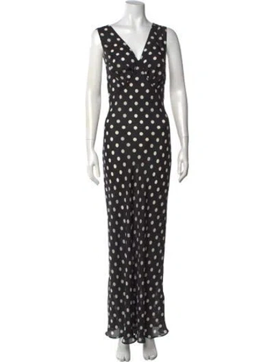 Pre-owned Réalisation Par Silk Long Dress In Black