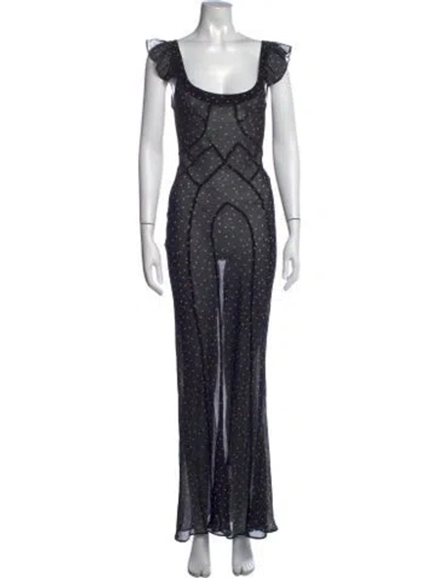 Pre-owned Réalisation Par Silk Long Dress In Black