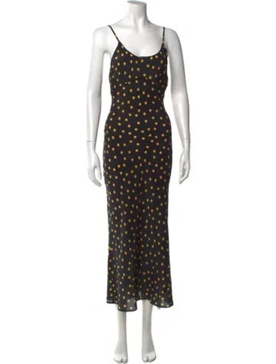 Pre-owned Réalisation Par Silk Long Dress In Black