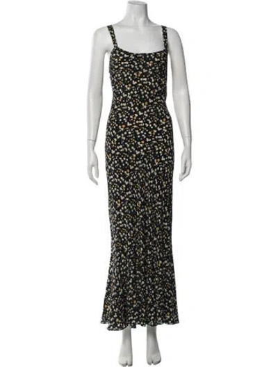 Pre-owned Réalisation Par Silk Long Dress In Black