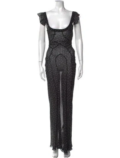 Pre-owned Réalisation Par Silk Long Dress In Black