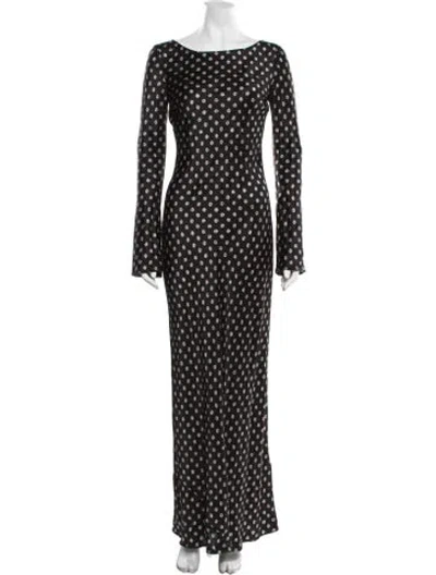 Pre-owned Réalisation Par Silk Long Dress In Black