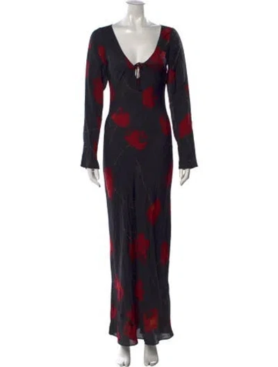 Pre-owned Réalisation Par Silk Long Dress In Black