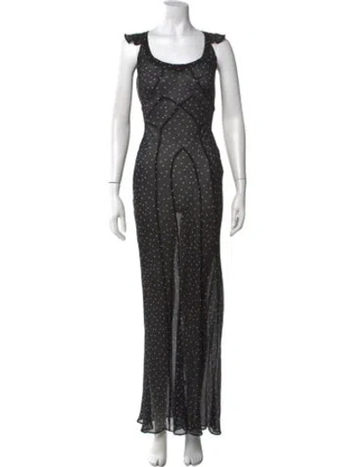 Pre-owned Réalisation Par Silk Long Dress In Black