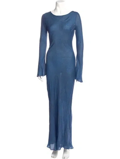 Pre-owned Réalisation Par Silk Long Dress In Blue