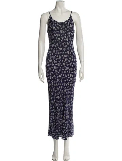Pre-owned Réalisation Par Silk Long Dress In Blue
