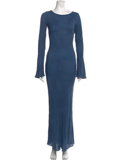 Pre-owned Réalisation Par Silk Long Dress In Blue